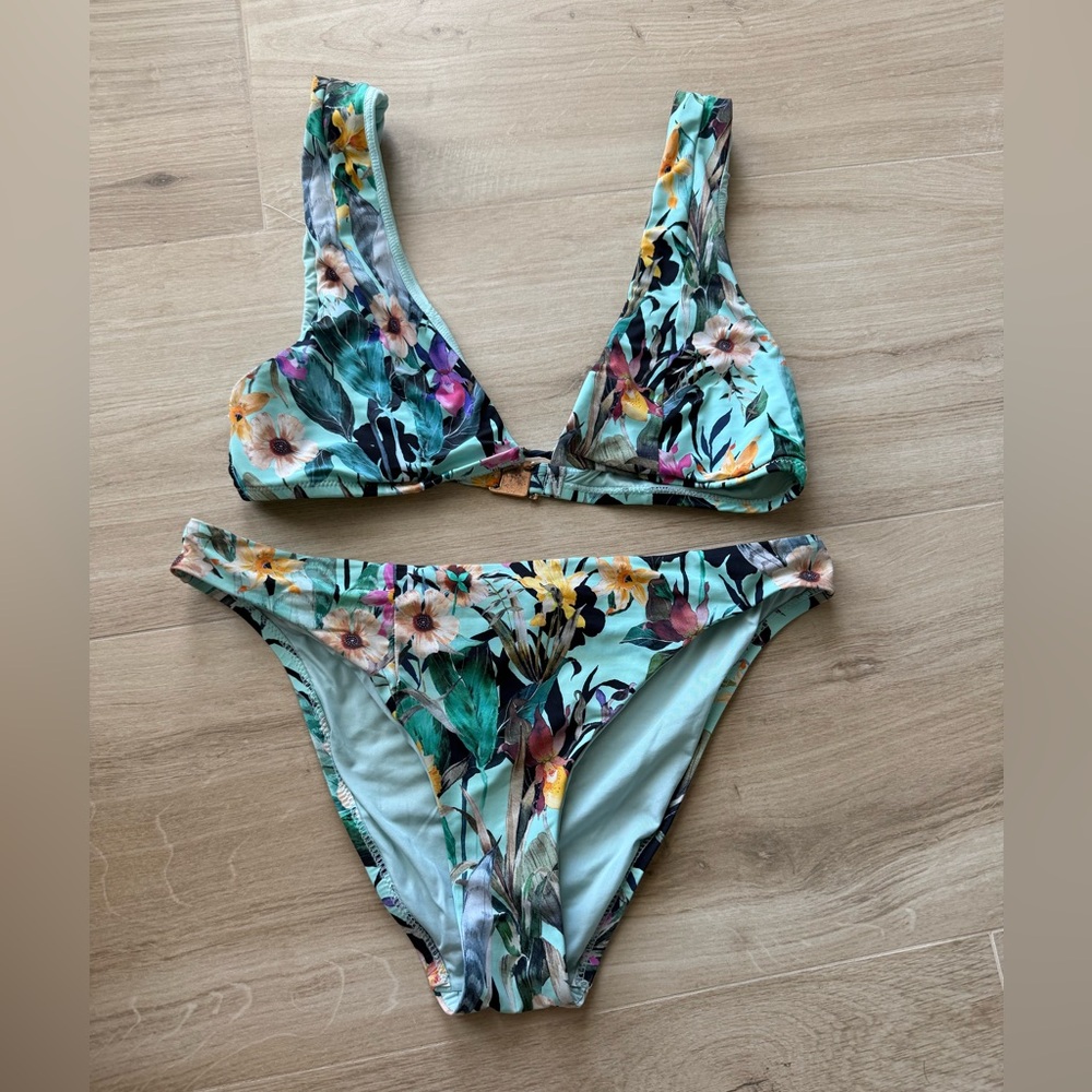 Nanette Lepore Green and Blue Bikini Swimwear